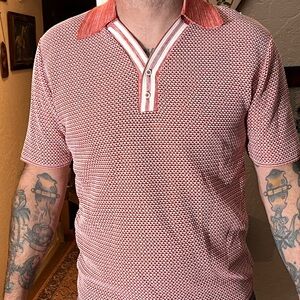 Red Patterned Men's Shirt